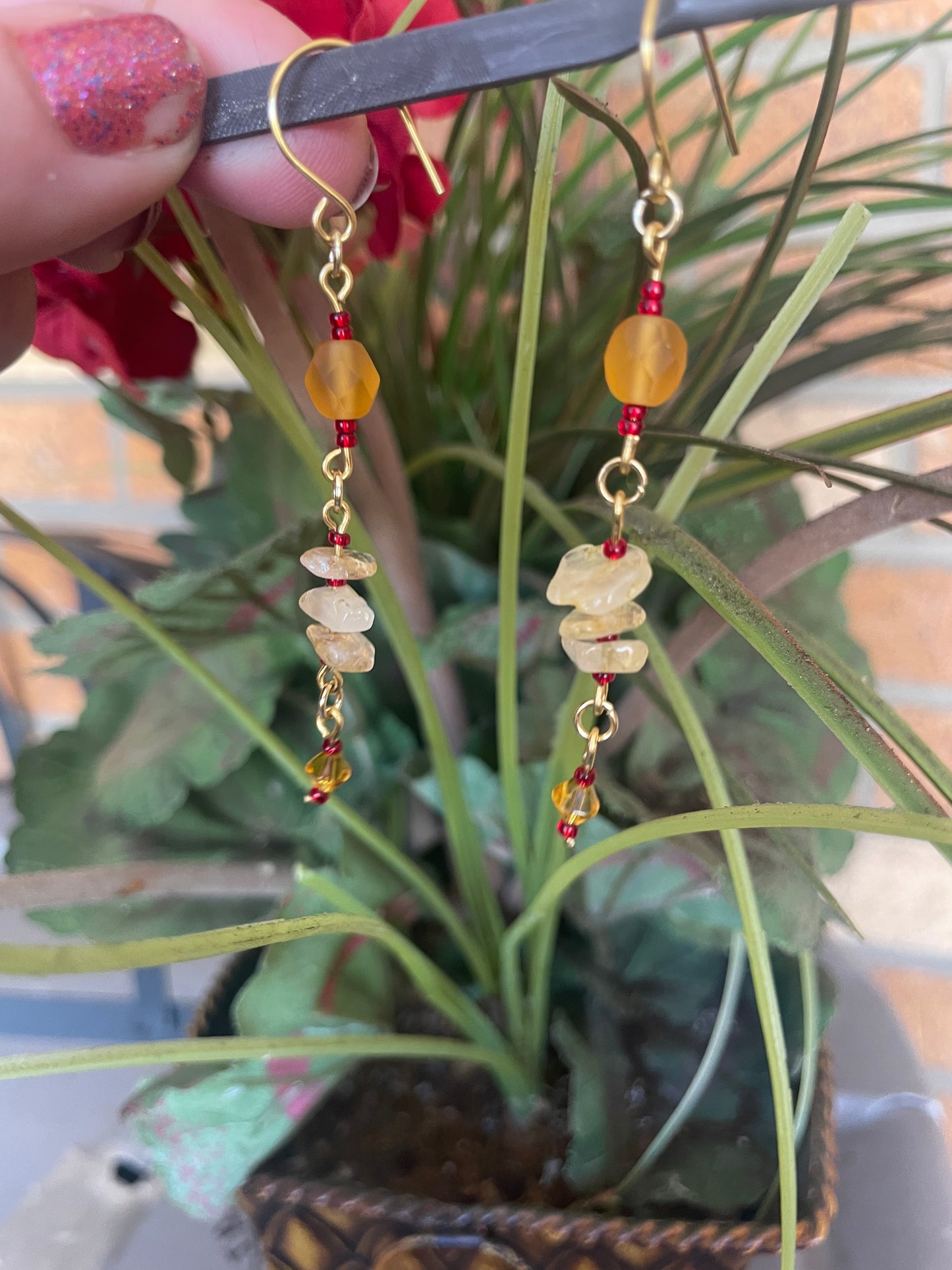 Earrings: Citrine Crush