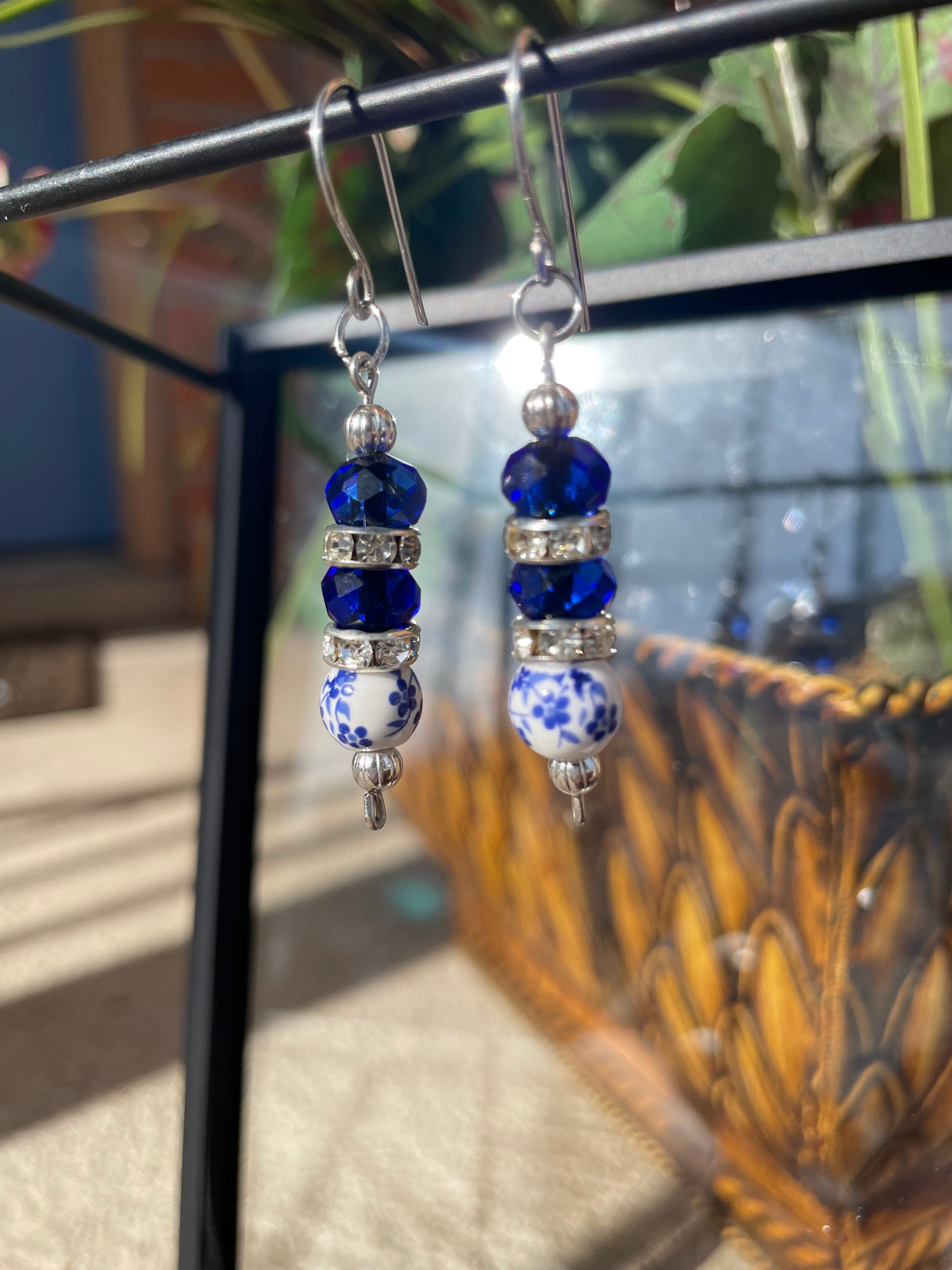 Earrings: Azure Chine Garden