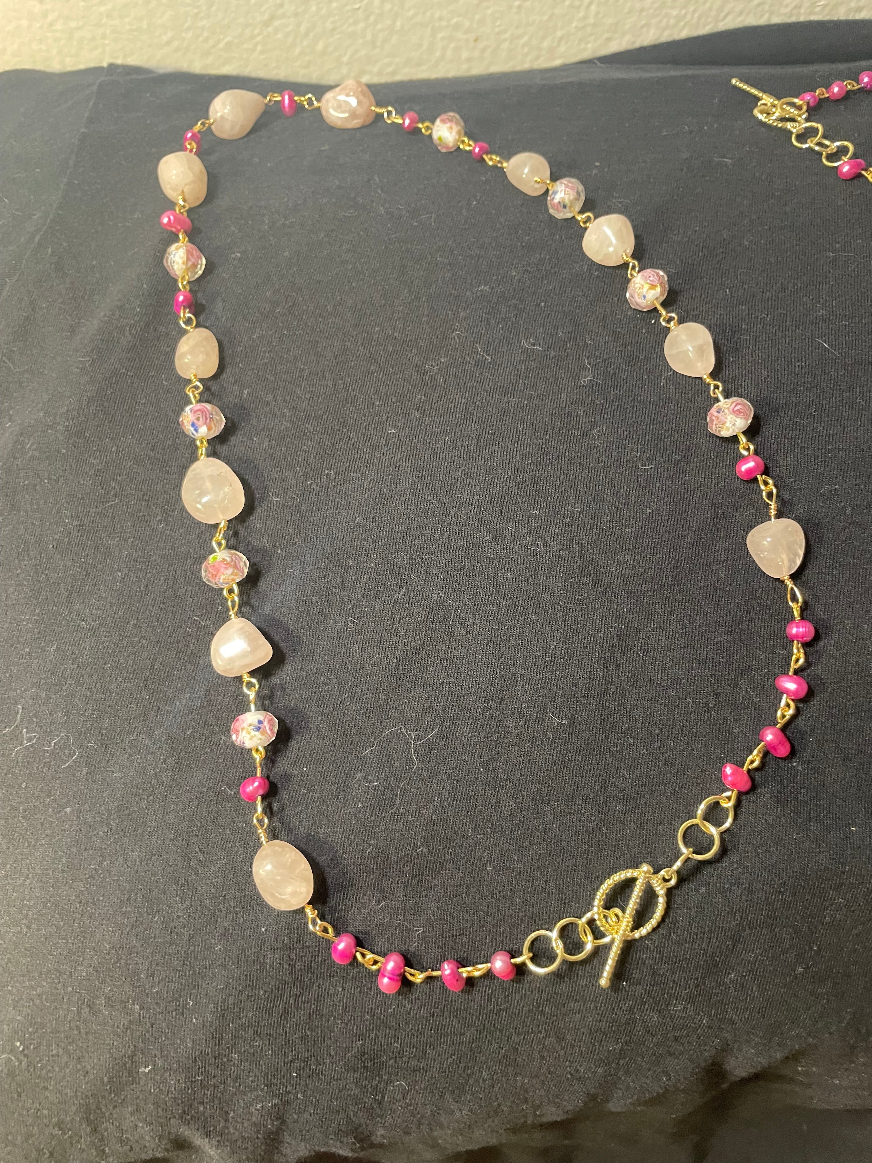 Necklace: Blushing in Pink