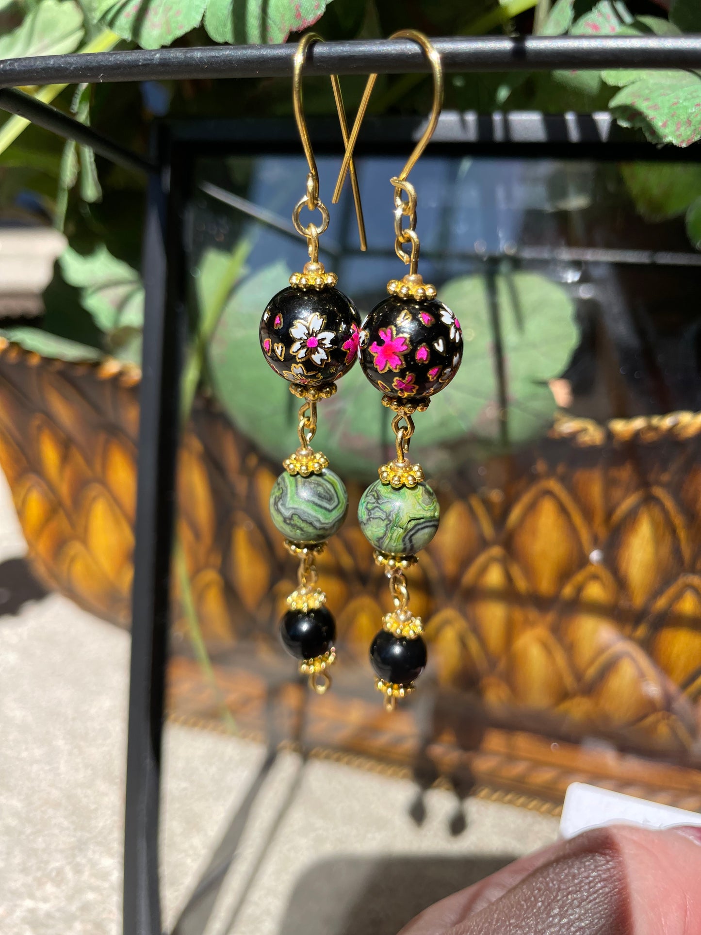 Earrings: Agate Petals