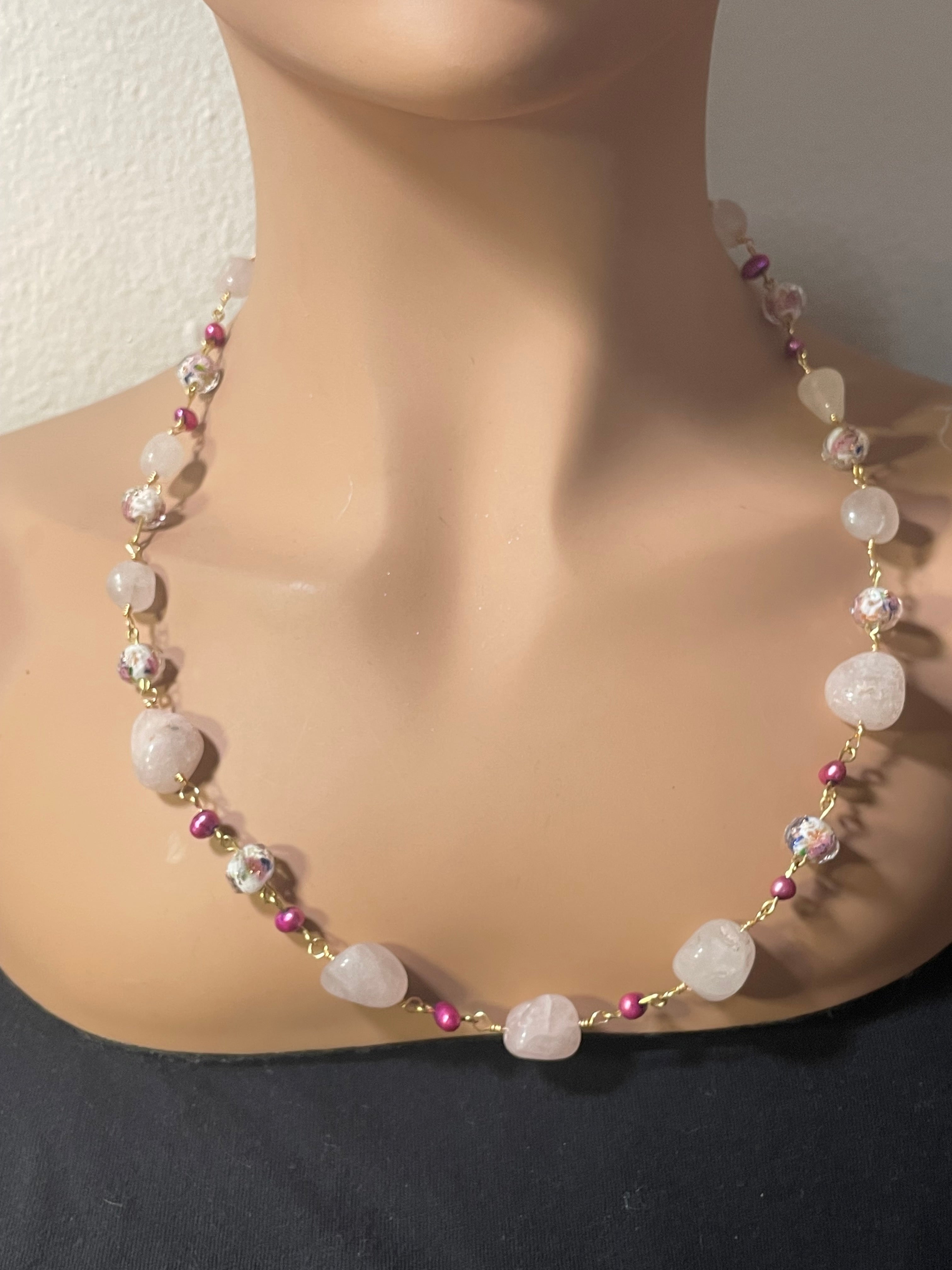 Necklace: Blushing in Pink