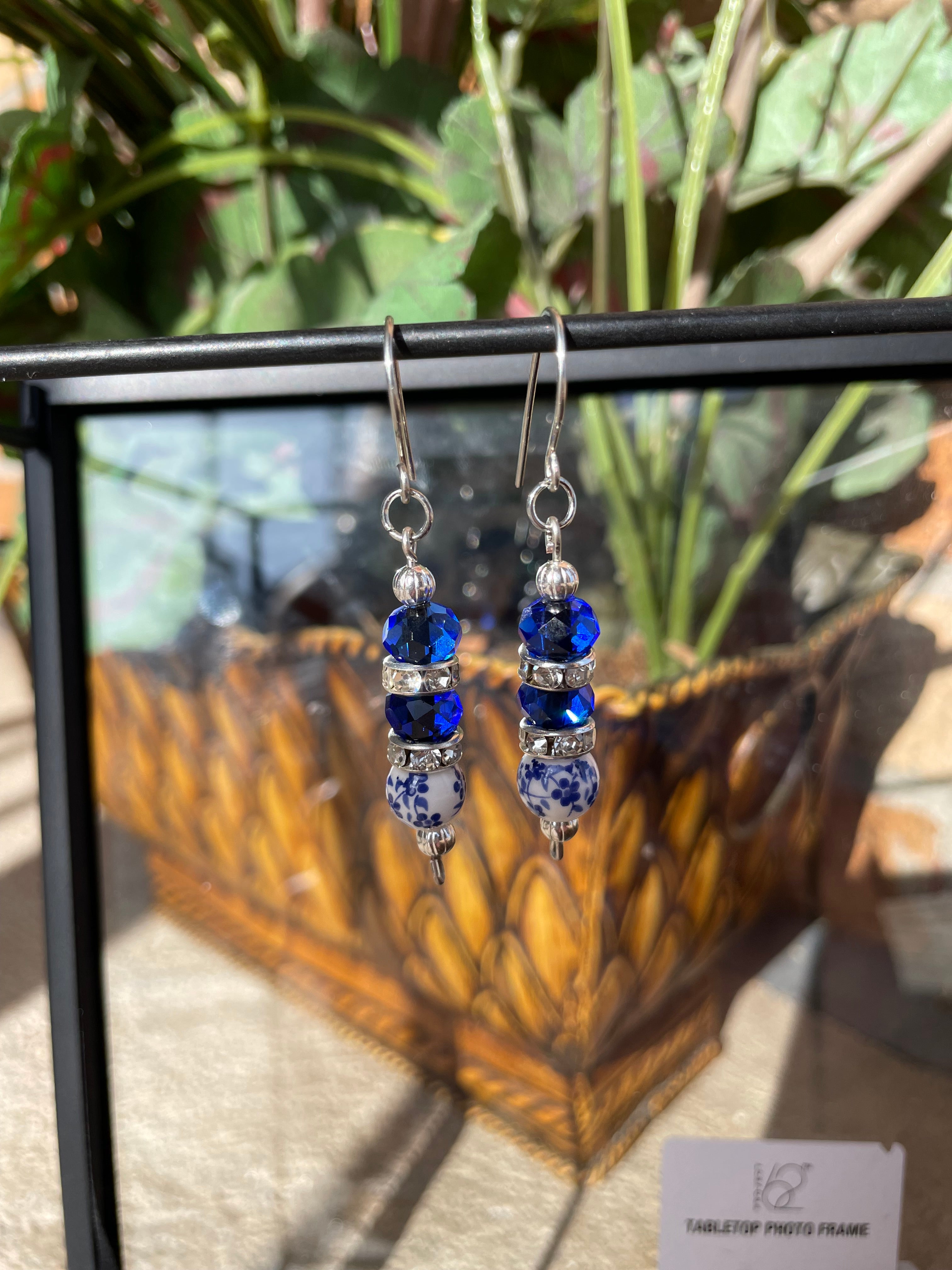 Earrings: Azure Chine Garden