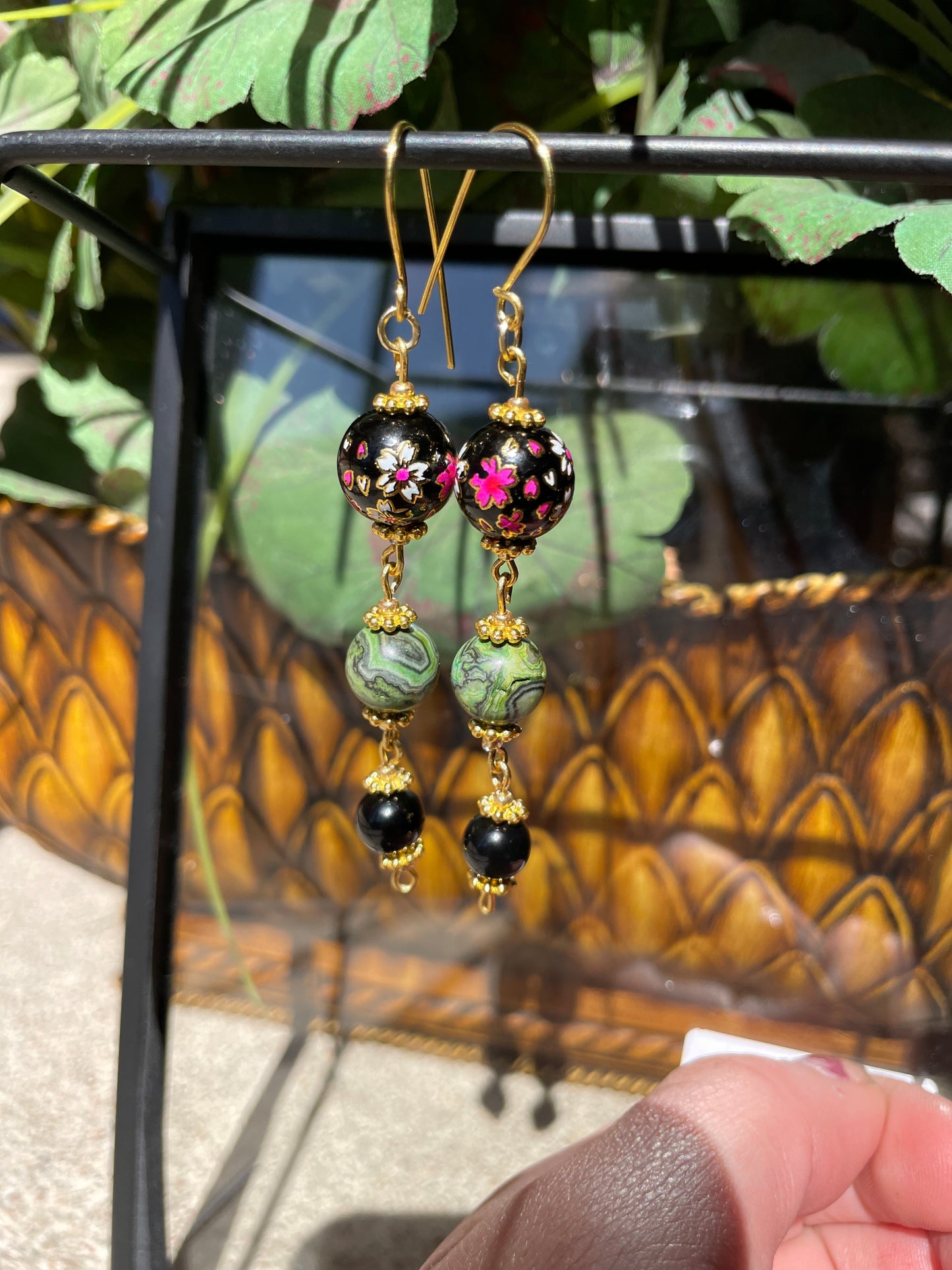 Earrings: Agate Petals