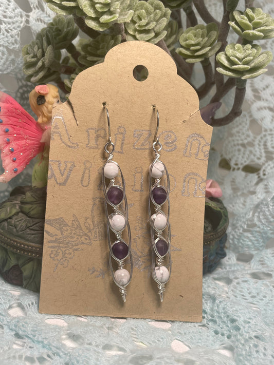 Blingin fidget jewelry:  with smoky amethyst and white howlite