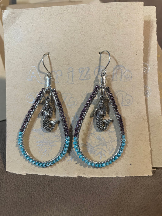 Beaded Mermaid Dangles