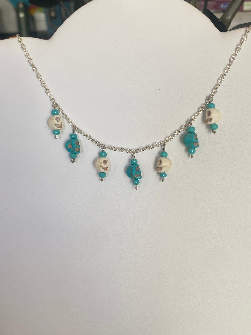 Spooky cute skull dangle necklaces