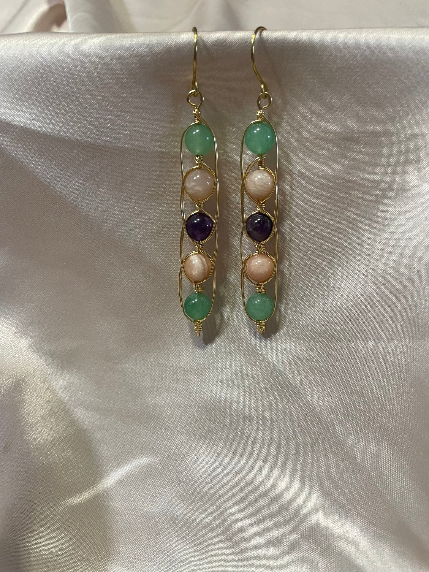 Blingin fidget jewelry: aventurine, sunstone, amethyst