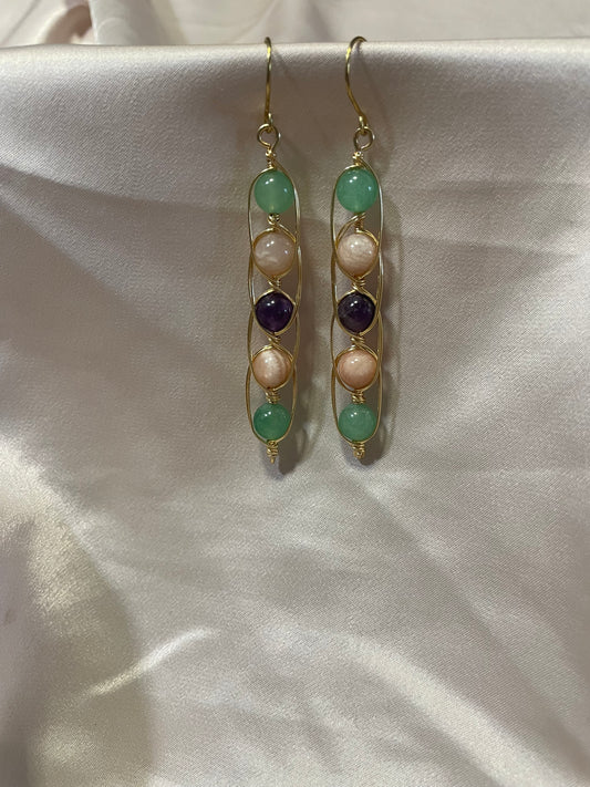Blingin fidget jewelry: aventurine, sunstone, amethyst