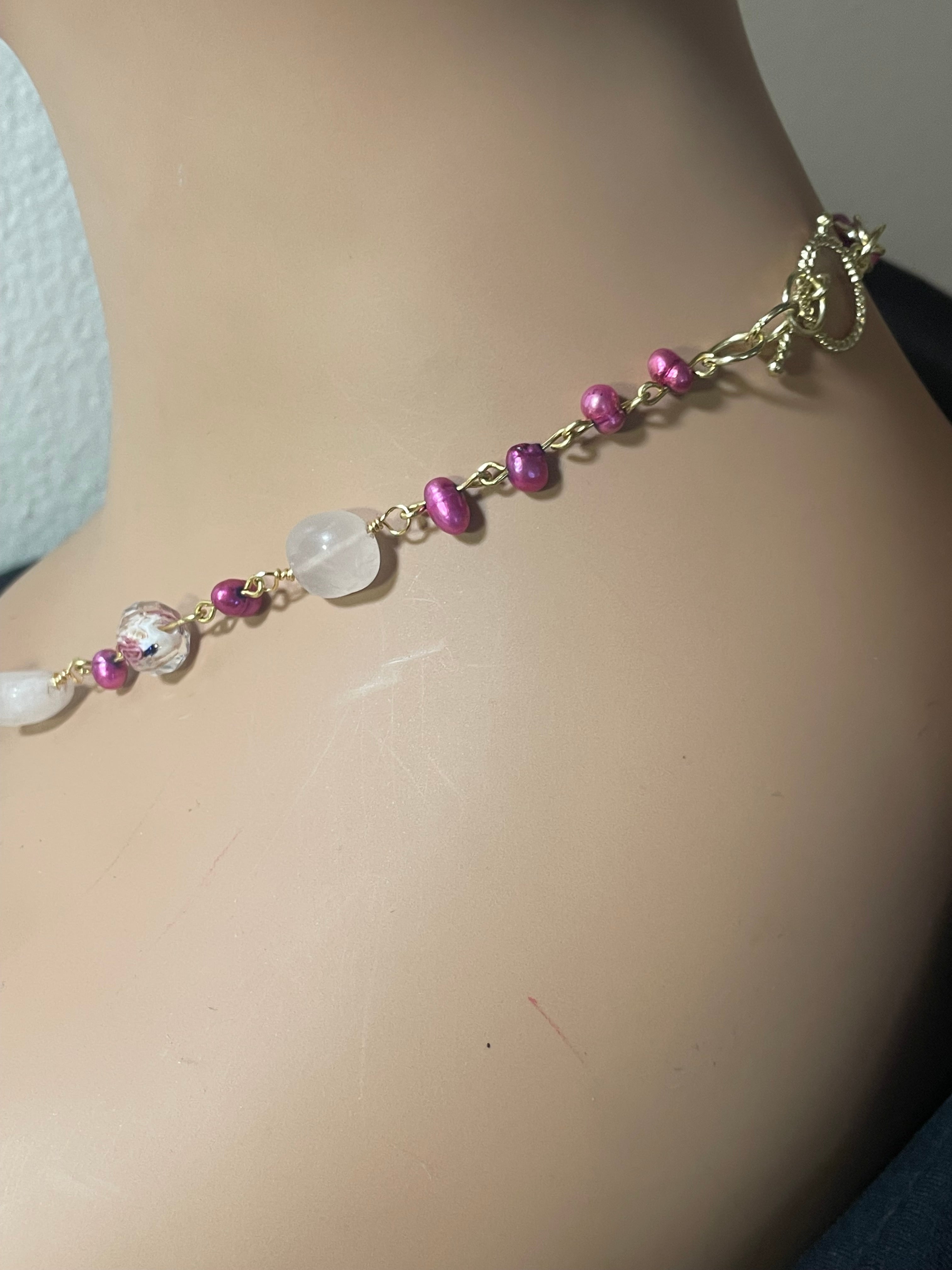 Necklace: Blushing in Pink
