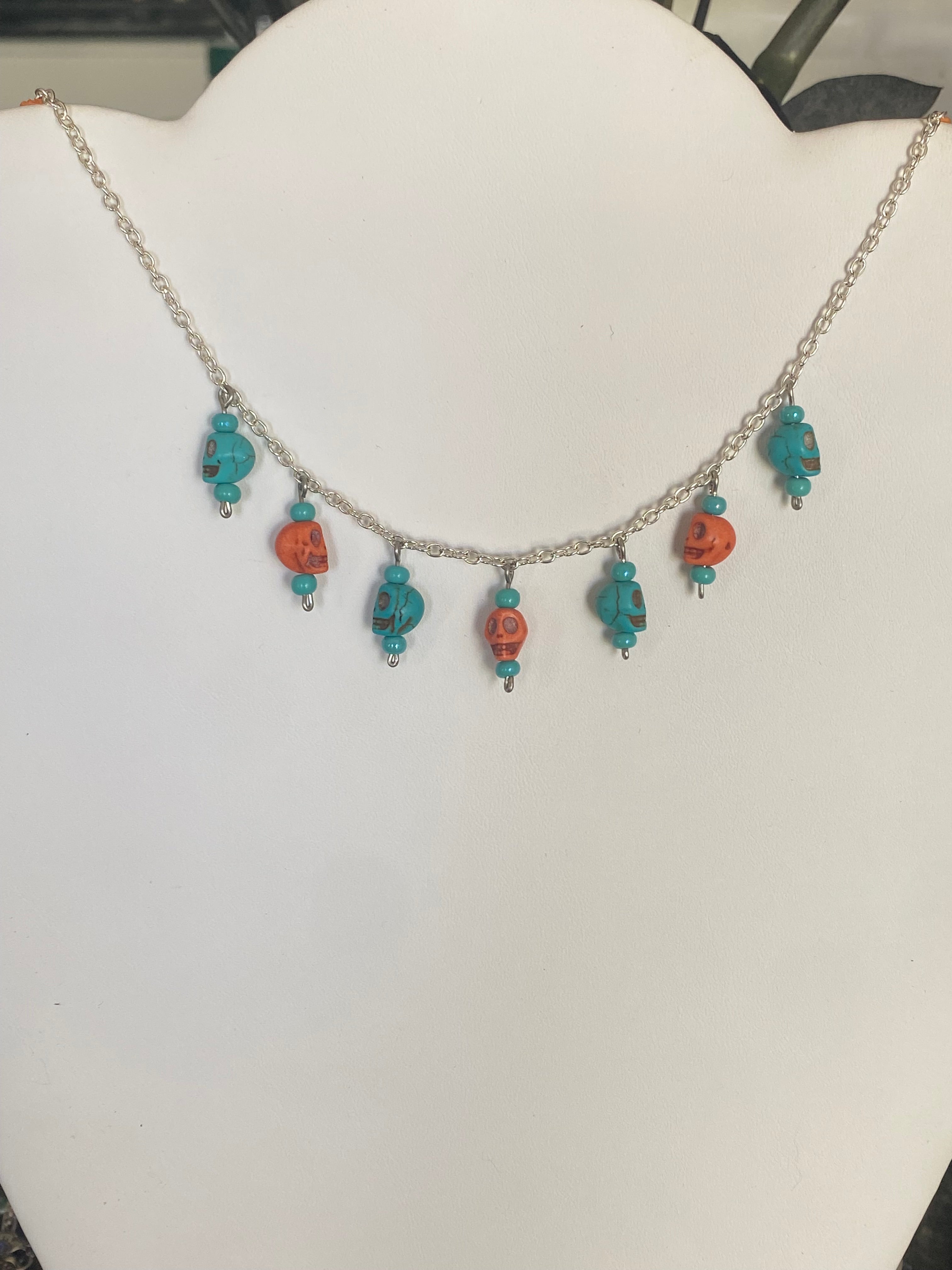Spooky cute skull dangle necklaces