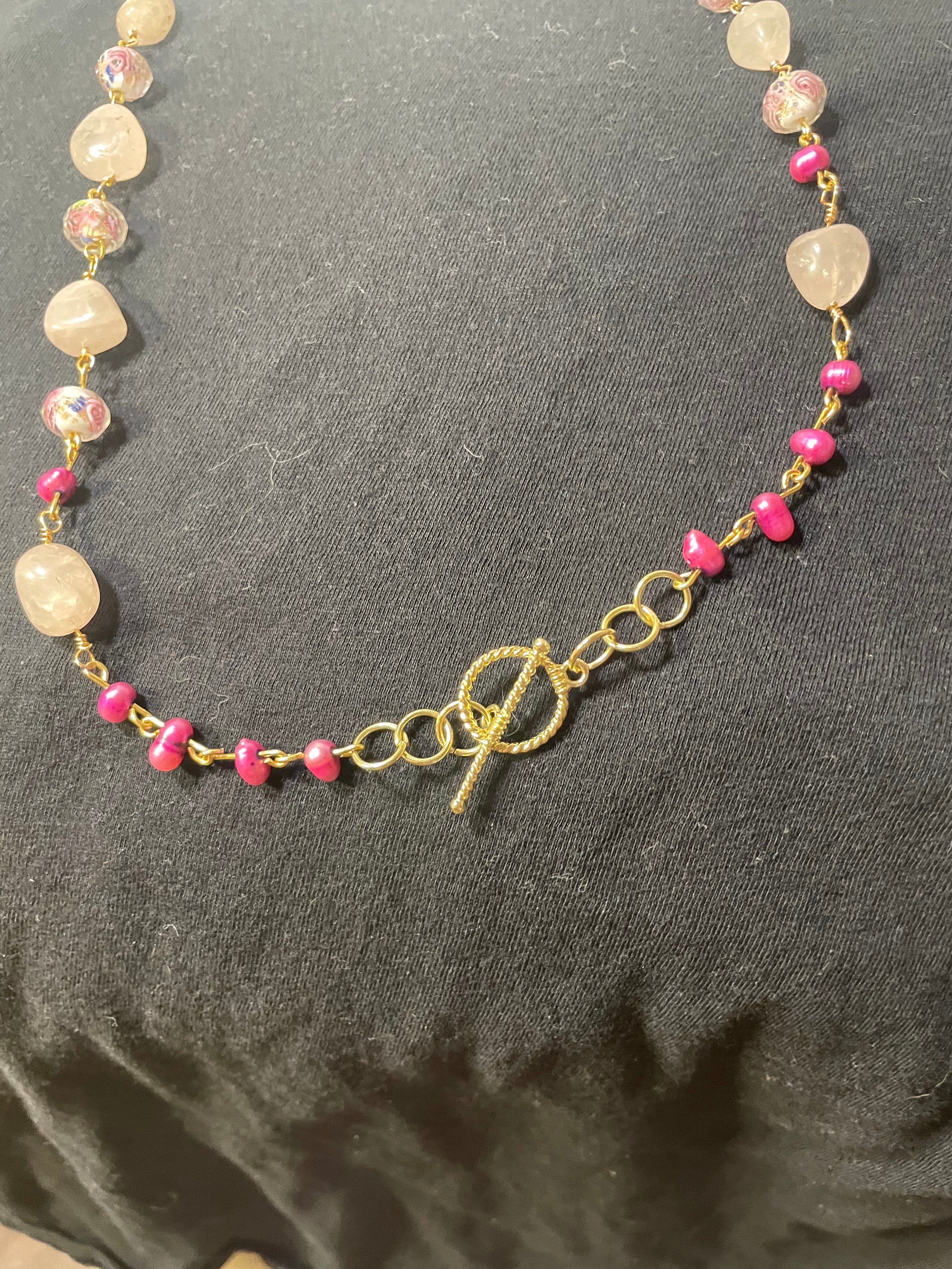 Necklace: Blushing in Pink