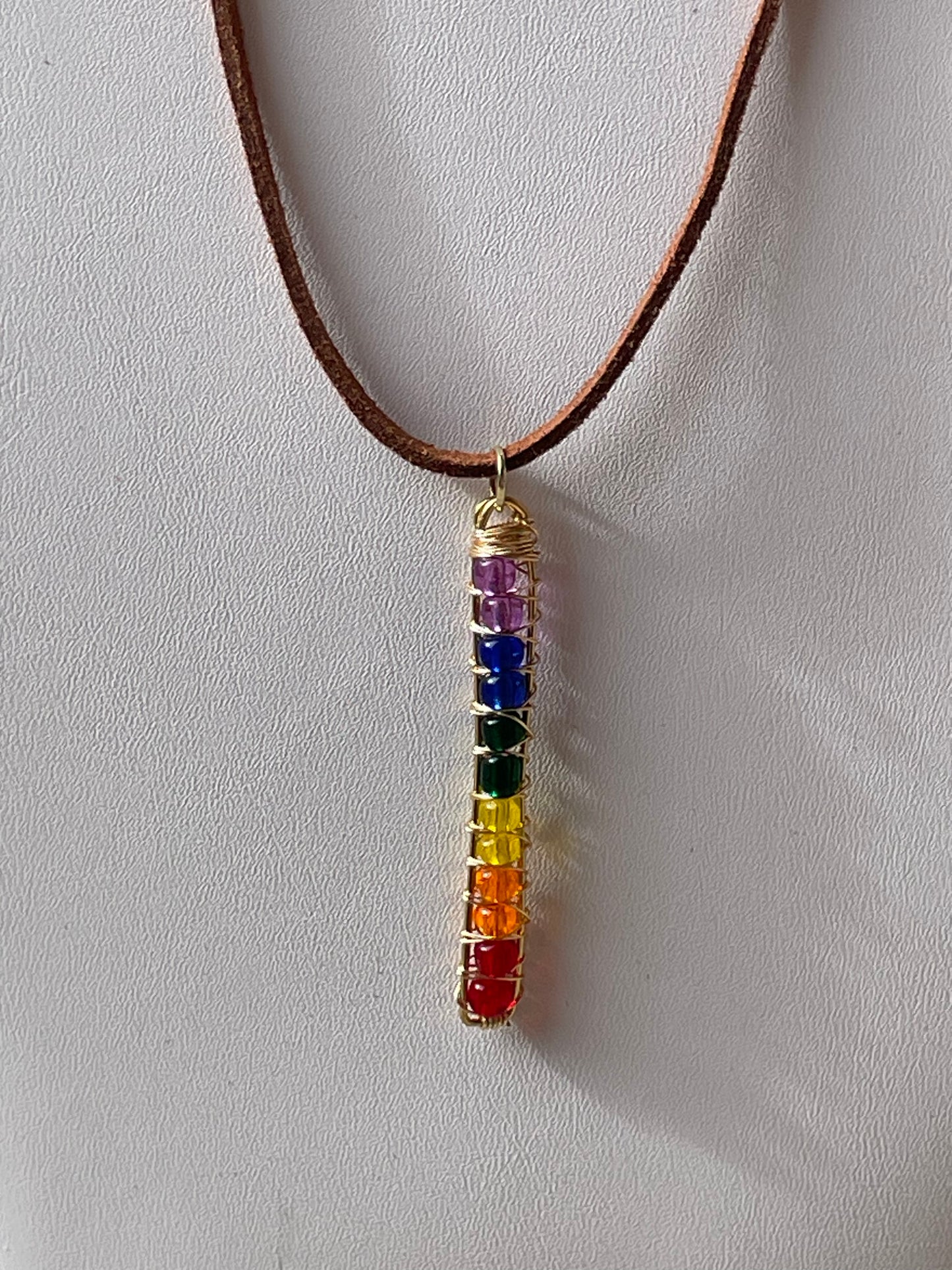 Rainbow Totem Pendant: Gold