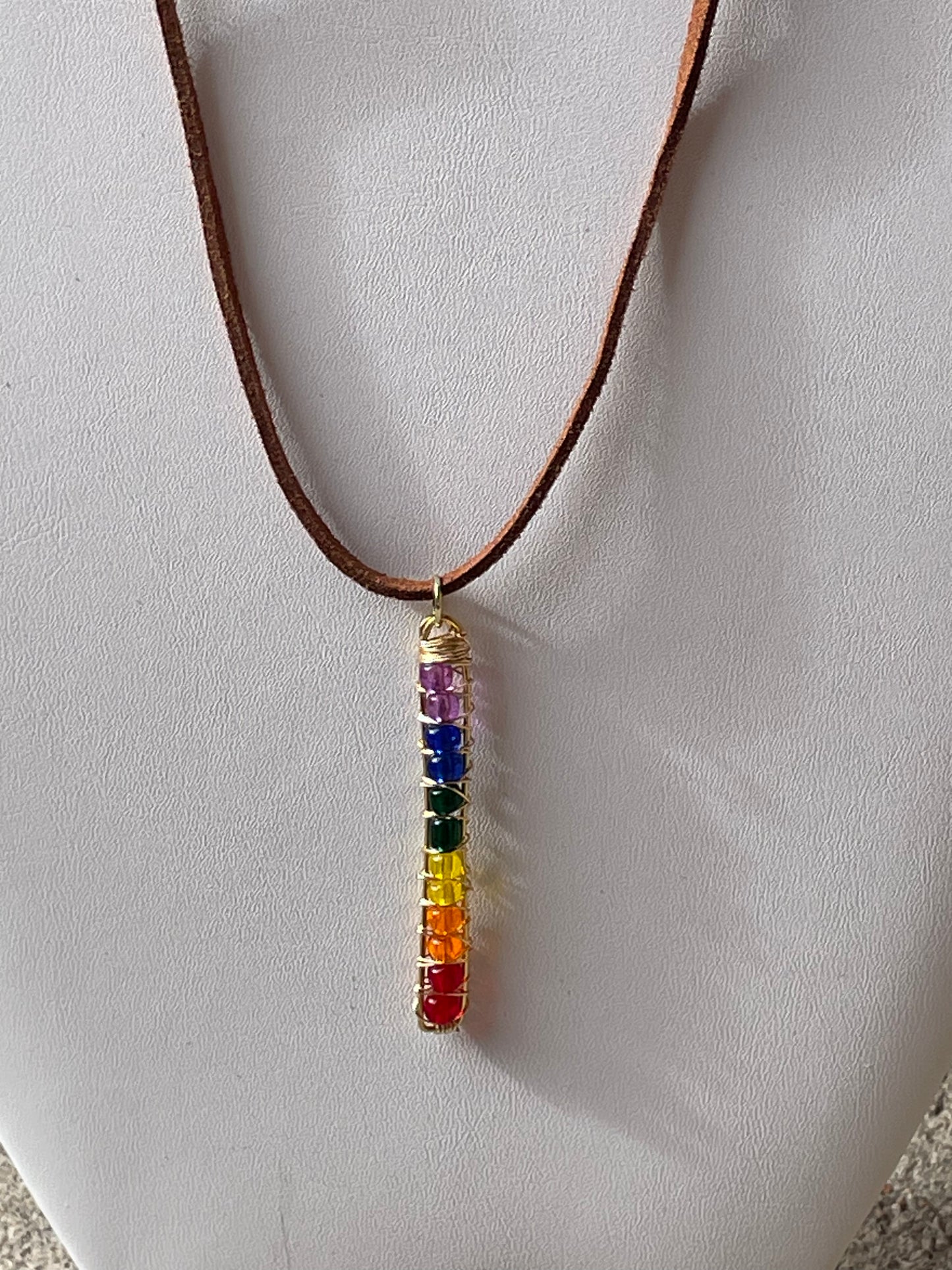 Rainbow Totem Pendant: Gold