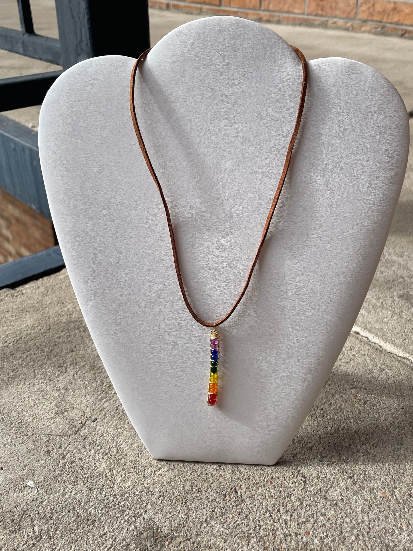 Rainbow Totem Pendant: Gold