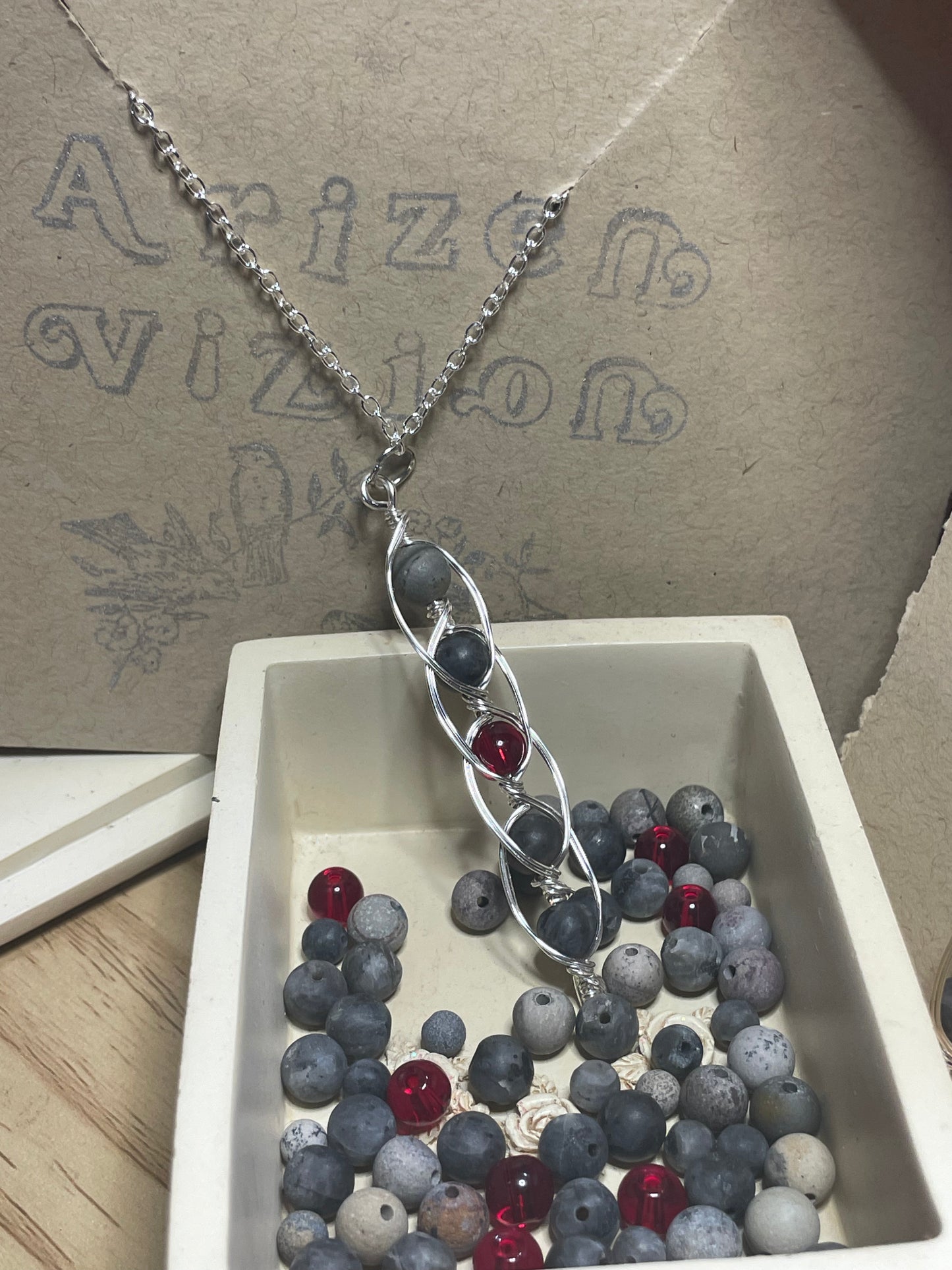 Blingin fidget jewelry: laborite and glass garnet