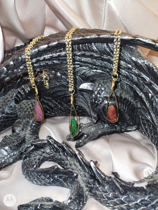 Dragon Tears Necklaces (gem series)